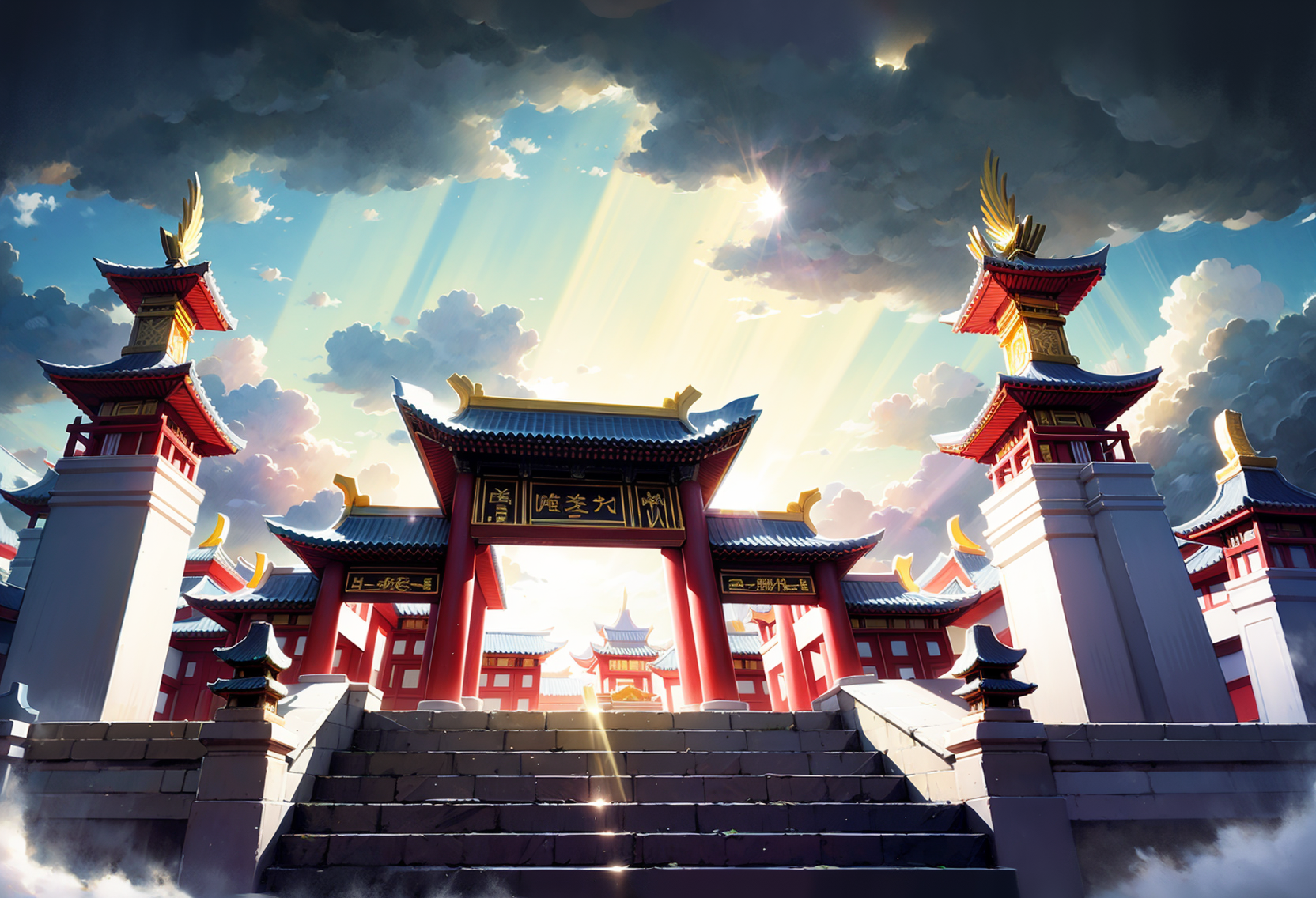 11660-863976992-Conceptual art, hand-drawn drawings, East Asian architecture, scenography, cloud, scenery, architecture, sky, east_asian_archite.png